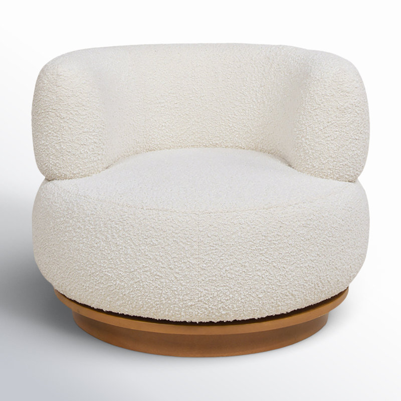 Upholstered Swivel Barrel Chair
