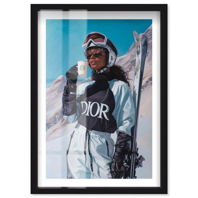 Décoration murale prête à skier «Elegance» par Notoriart, cadre noir, 17 x 25