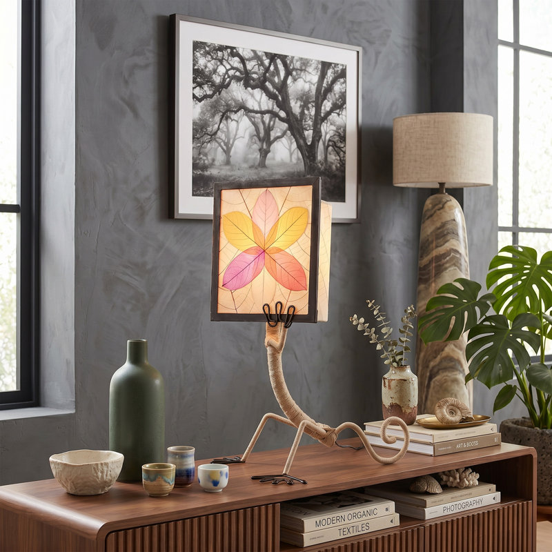 Lampe de table 16 po Louisiana, Vert / Jaune / Rouge