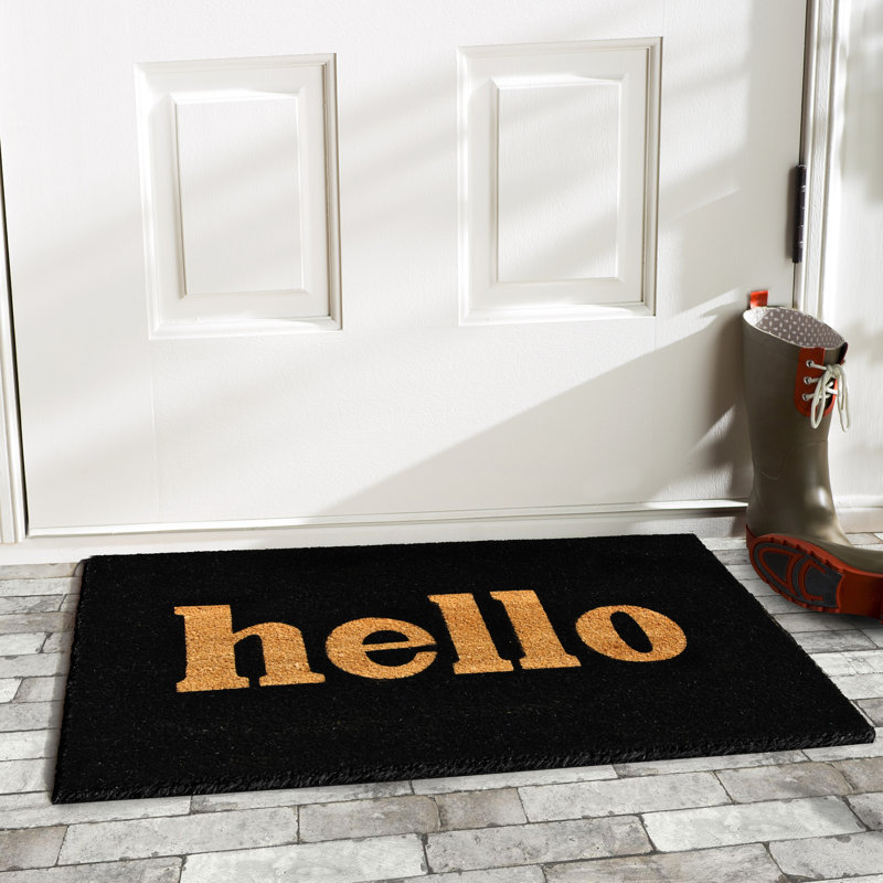 Tapis d'entrée antidérapant Artim, 2 pi x 3 pi, Noir