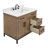 Uribe 36 In. Single Sink Freestanding Gunny Bath Vanity With Pure White Engineer Stone Top