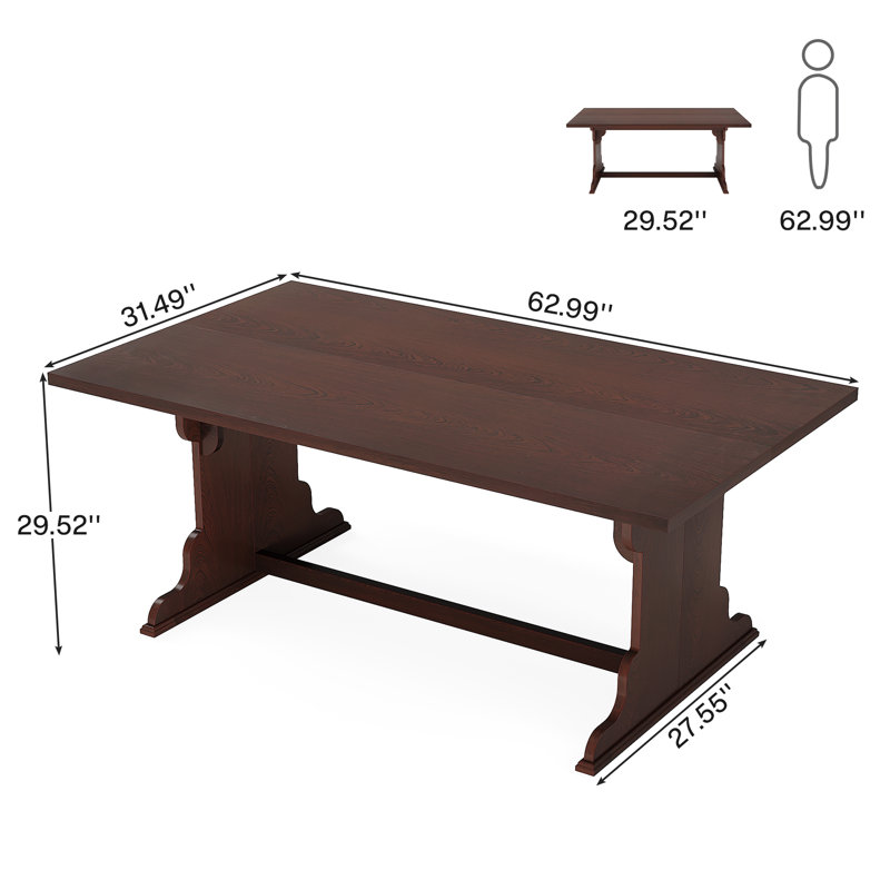 Bureau d'ordinateur 63 pouces noyer