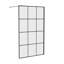 Ide 1197mm W x 1950mm H Semi-Frameless Wet Room Screen with Pattern Glass