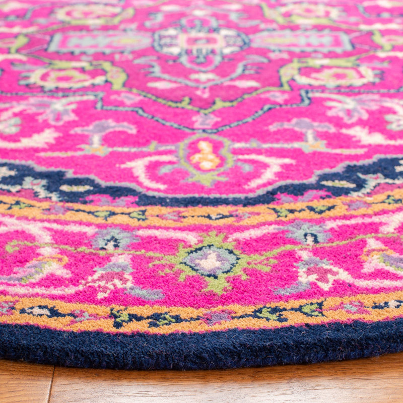 Blokzijl Hand Tufted Wool Oriental Rug, Round 5'