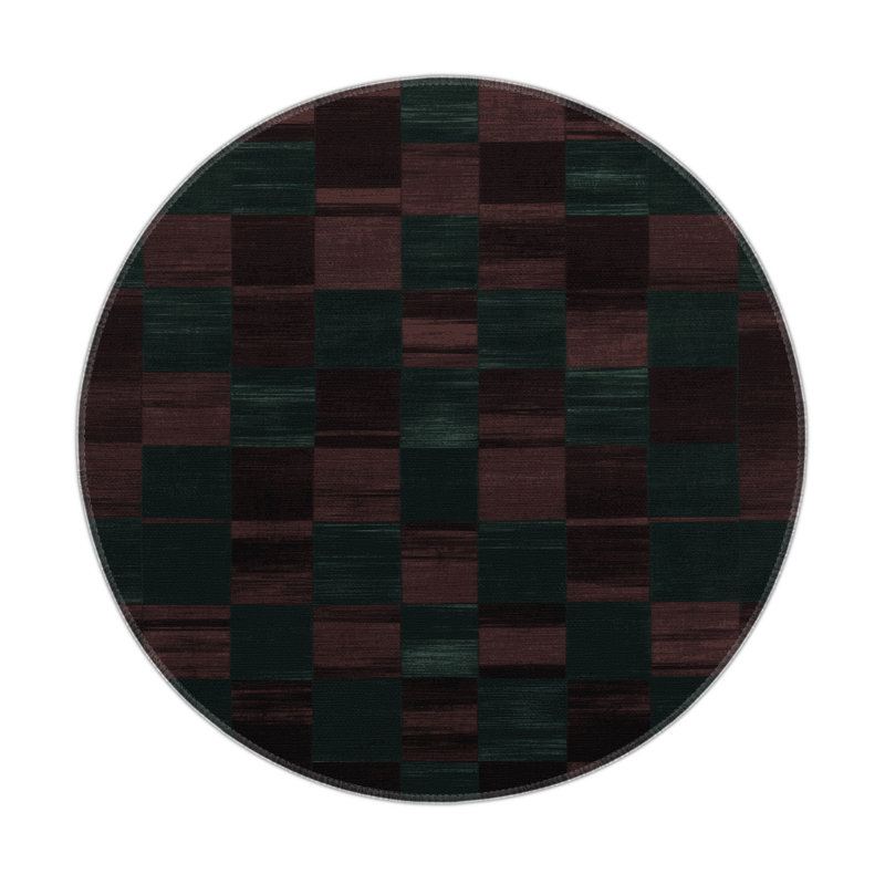 Tapis intérieur / extérieur noir à carreaux, Rectangulaire 3 pi x 5 pi