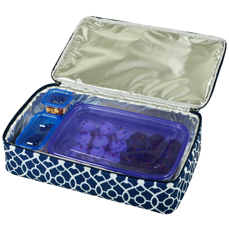 160 fl. oz. Food Storage Container, Trellis Blue Print
