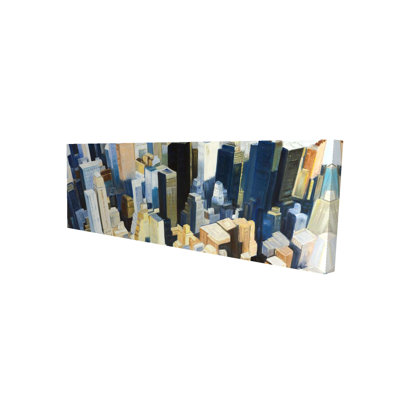 Manhattan Empire State View Blue Canvas | Contemporary Decor