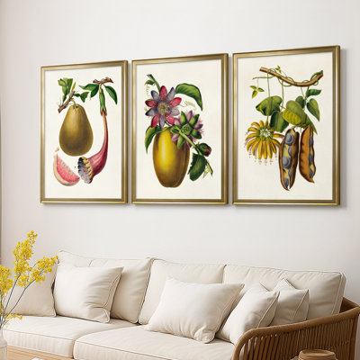 Fruit of the Tropics I - Toile tendue avec châssis sur mesure - 3 pièces