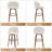 Counter Height Swivel Bar Stools With Water-Resistant Upholstered Seat Wide Backrest And Wooden Legs (Set of 4)-288038008-288038015
