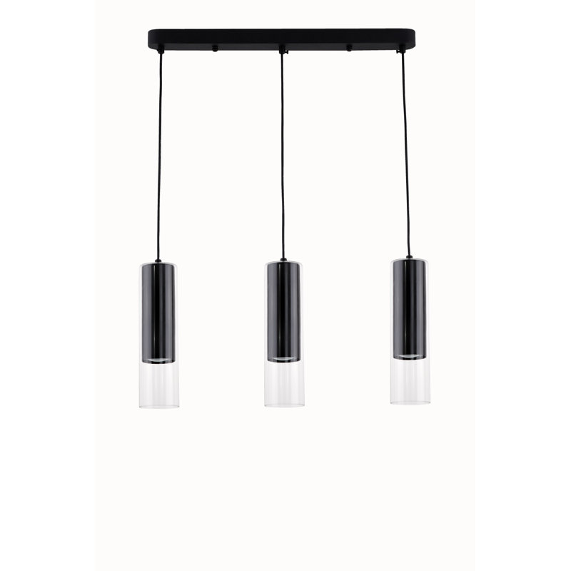 3 - Light Cylinder Pendant, Black