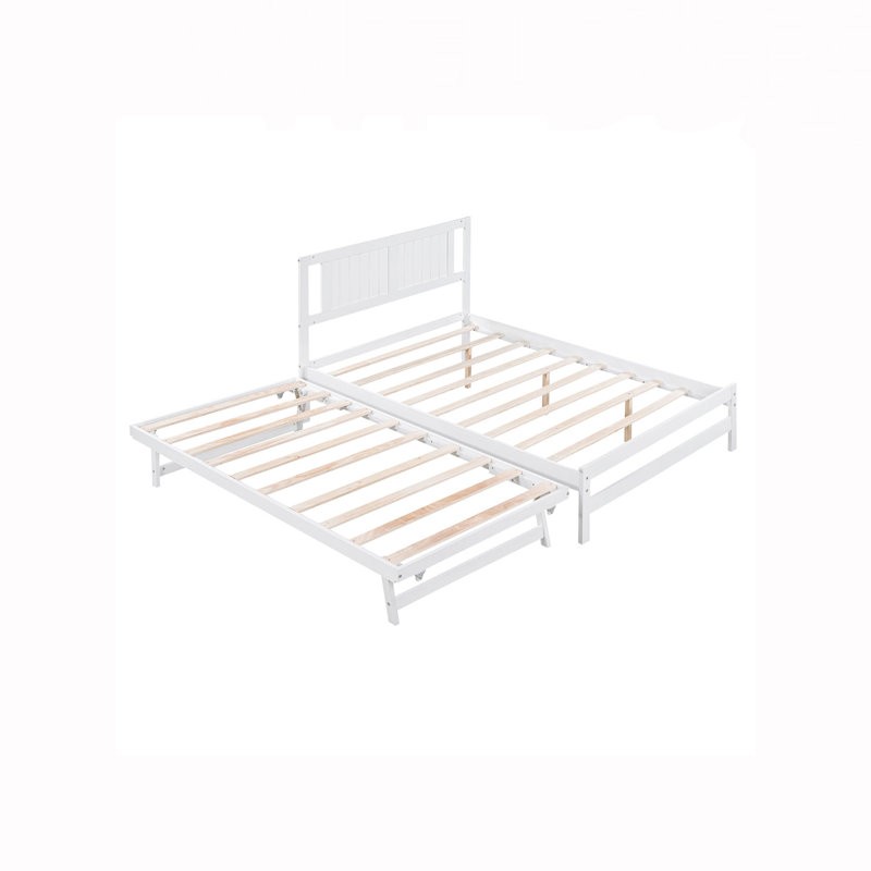 Slat Bed, White