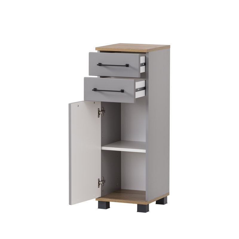 Alapaha Base Cabinet in Country House, Platinum gray/oak