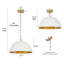 Grand luminaire suspendu pour îlot de cuisine 1 lumière à intensité variable 17,7 po Hylia-1606028003