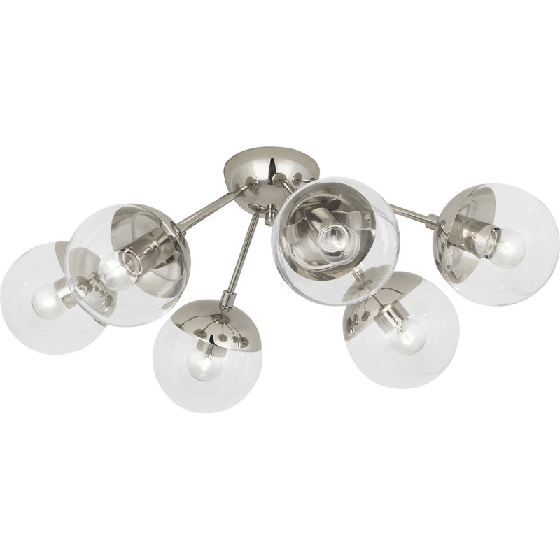 Celeste 6 - Light Flush Mount, Polished Nickel