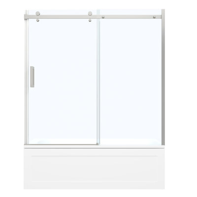 56''-60"W x 58''H  Frameless Tub Door