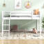 Lit mezzanine simple avec installation en bois et finition en bois blanc-1080138612-1080138613