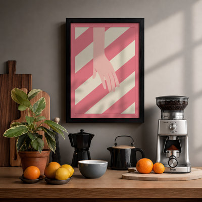 Hands Together Modern - Framed Print