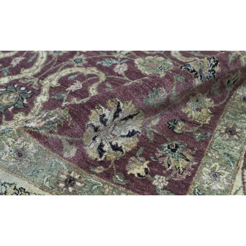 Mountain King Wool Oriental Area Rug in Rust/Ivory/Green