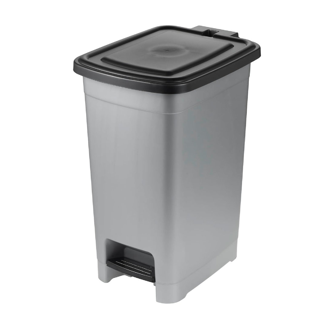 Plastic Step On Outdoor Trash & Recycling Bin