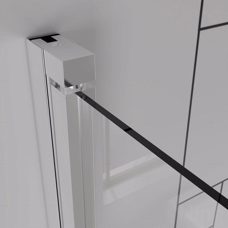 Shower Door  - 30"W X 72"H Frameless Design Bi-Fold Swing Opening Shower Door -1/4" (6Mm) Clear Tempered Glass, Chrome