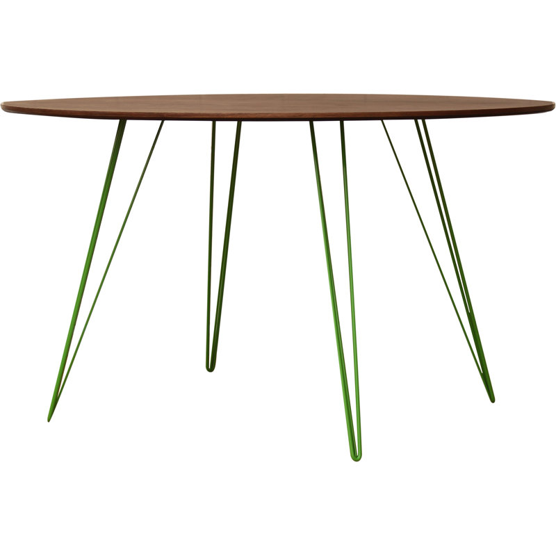Table de salle à manger Williams, Vert, H 30 po x L 46 po x l 40 po, Noyer