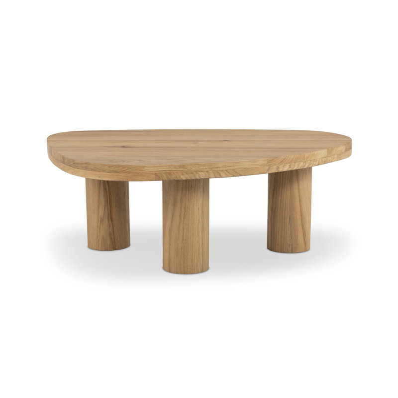 Zion Coffee Table - Small Table - Merlot, Natural Oak, 15" H x 25.5" L x 36" W