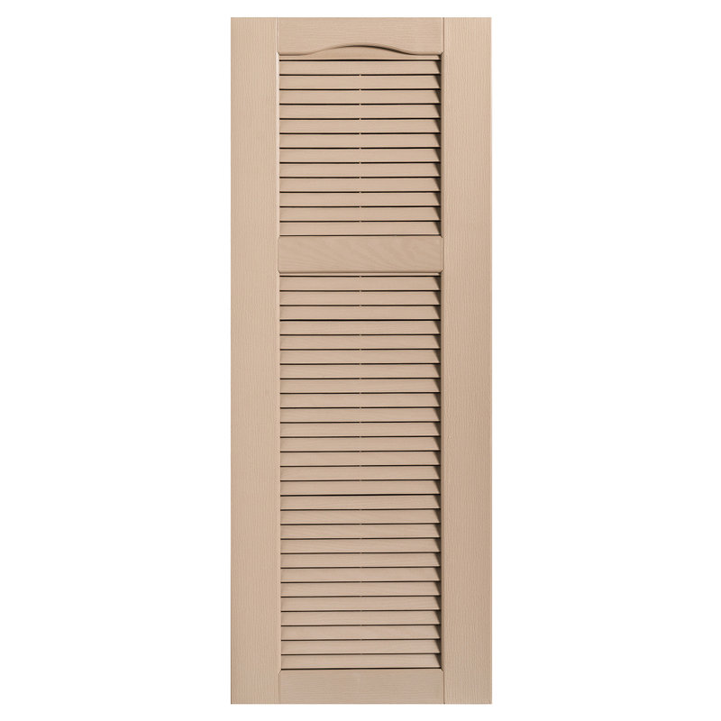 Paire de volets à persiennes style cathédrale, Grès, 36 po, 15 po