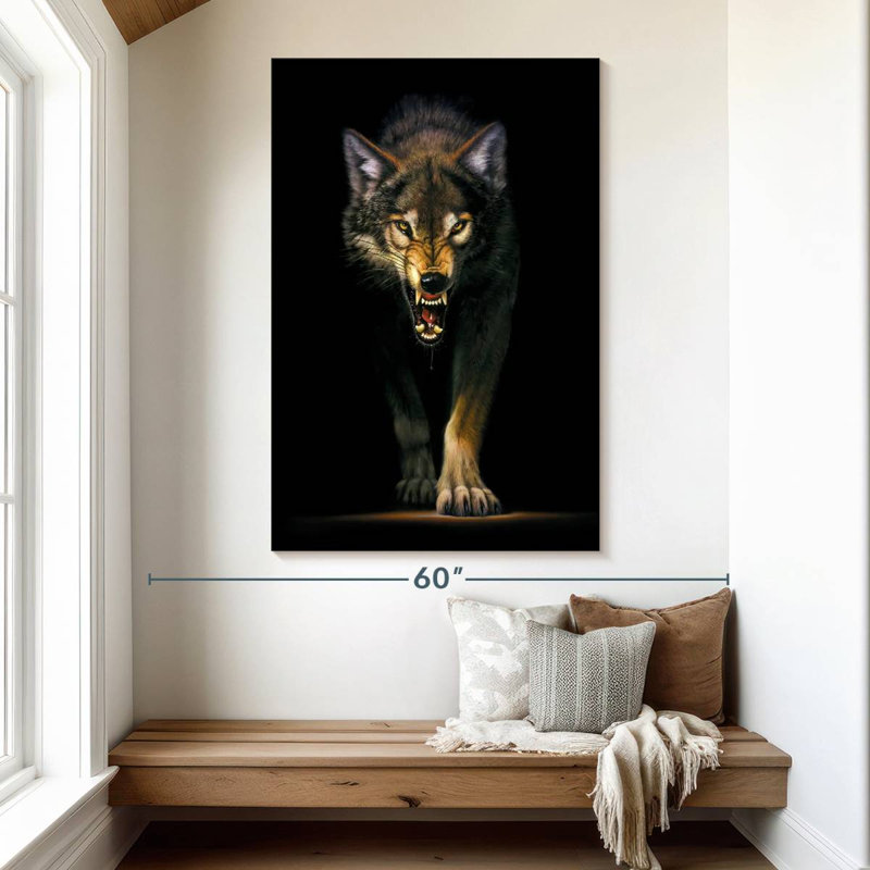 Brampt Stalking Wolf, 51" H x 34" W
