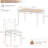 Amneh 5-Piece Dining Table Set with 4 Chairs, Modern Kitchen Table and Chairs Set for Dining Room, Small Space Dining Set with Upholstered Seats-490964570