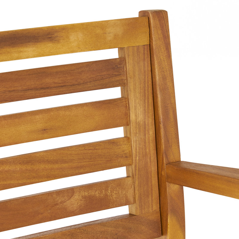 2 pièces en bois, assise confortable, résistant aux intempéries, hauteur de 45,75 po, cadre extérieur 2 pièces de 22,76 po de profondeur, sièges rembourrés, 46,42 po Hauteur, brun