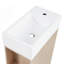Meuble-lavabo 18,6 po avec lavabo, meuble-lavabo avec tablette à deux niveaux, orientation gauche ou droite, naturel-190651303