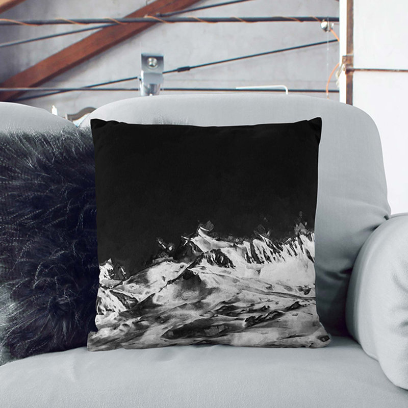 Square Cushion, 40cm H x 40cm W x 15cm D, Black