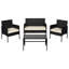  Ensemble de conversation de terrasse pour 4 personnes avec coussins-1750117340