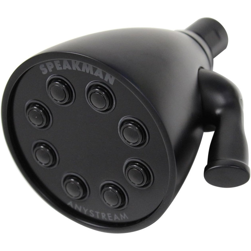 Tête de douche multifonction Icon Anystream, Noir mat