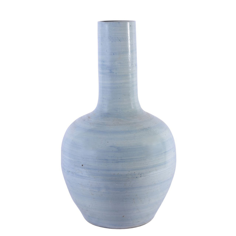 Handmade Floor Vase, Lake Blue