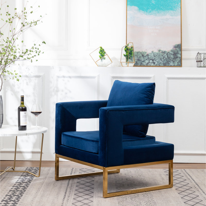 Fauteuil contemporain bleu Relax, Bleu