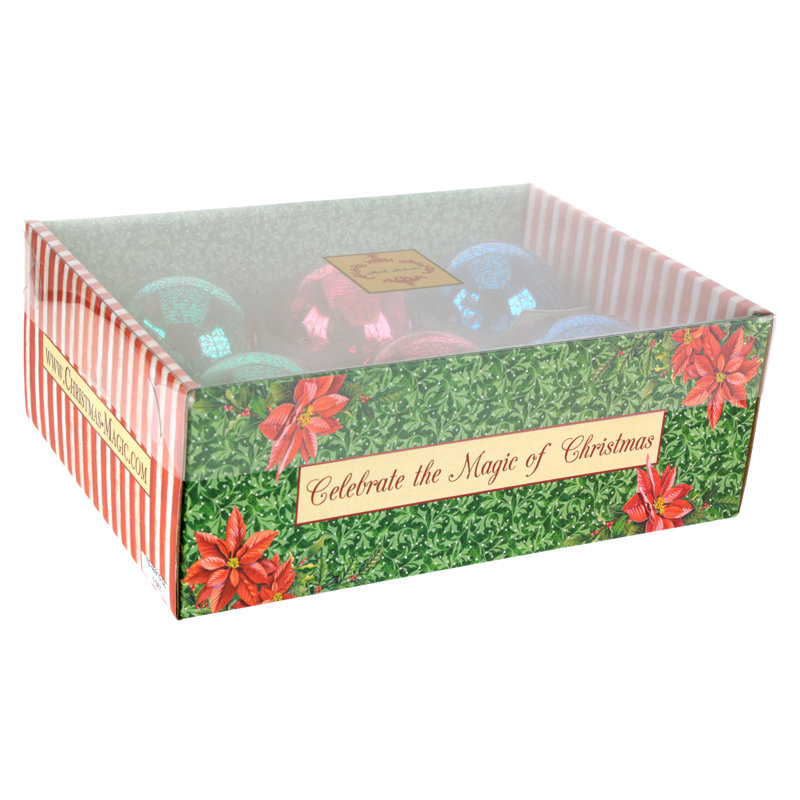 Crackled Ball Ornament - 4 Inches Set Of 6