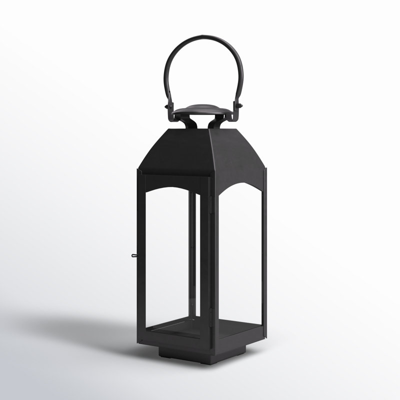 Furlane Lantern,  15.75" H x 6.5" W x 6.5" D, Black