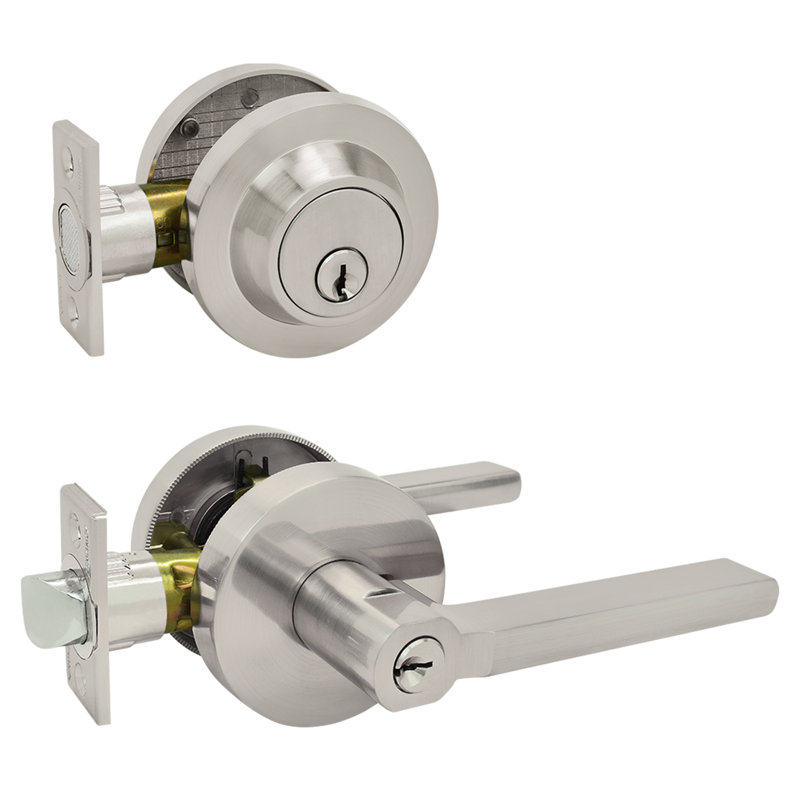 Keyed (Entry) Door Lever, Nickel