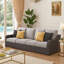 Canapé modulaire d'extérieur 4 places 2 pièces, 4 coussins, coussins gris Tira