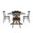 Cann Rustic Pine Frame Concrete Veneer Top Dining Table Set - Full Concrete Veneer Top Table And 4 Chairs-1737877966