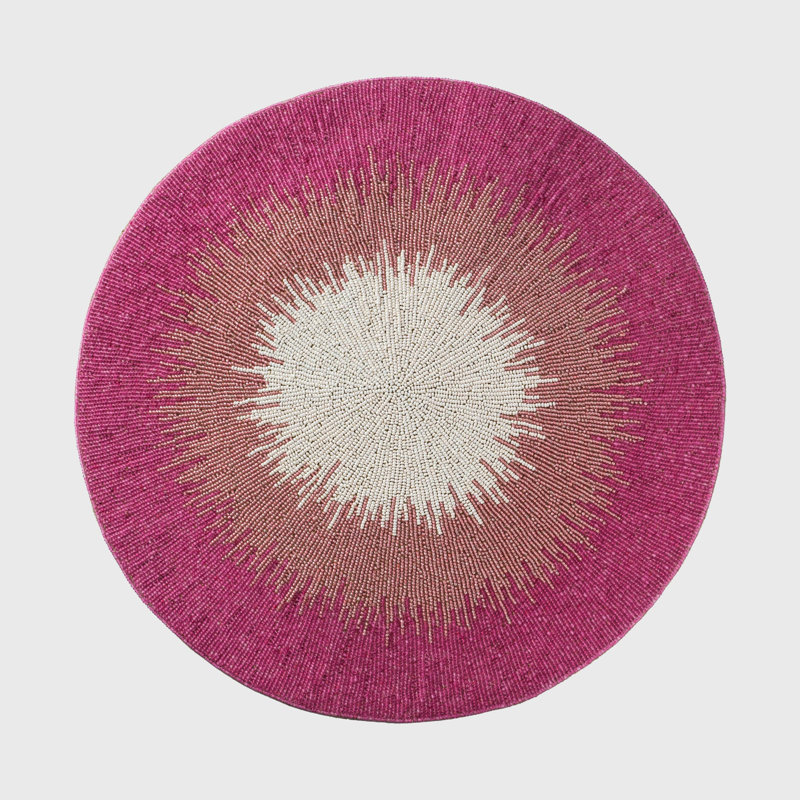 100% Cotton Round Beaded Placemat