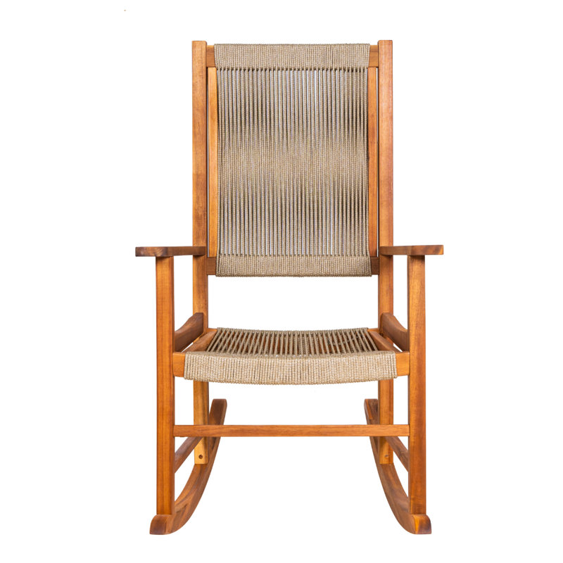 Chaise berçante Hudson, Cordes brun clair