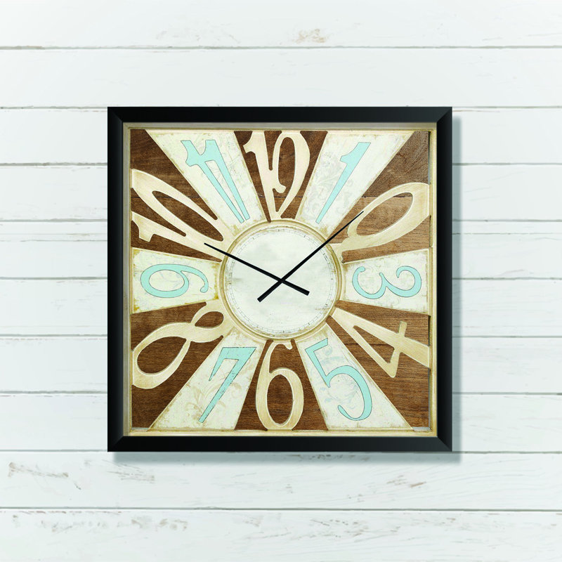Elegant Decorative Wall Clock, 17.7 x 17.7 inches | 100% MDF with 100% Polystyrene Frame, Thickness: 0.8 inches | UV Printed Design, Perfect for Home Decor & Modern Interiors, Stylish & Functional Timepiece