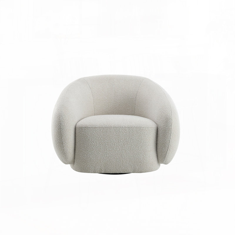 Isabel Chair W/Swivel, Accent chair, Living room chair,  No assembly Required, Sarvar Beige Boucle