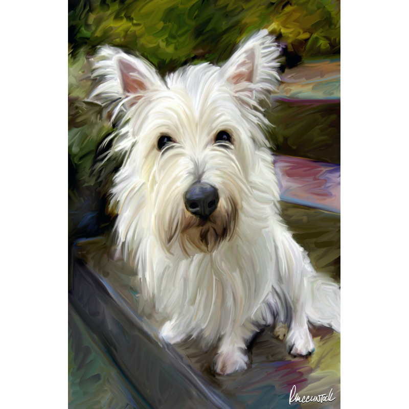 Little Westie - Wrapped Canvas Print, 46cm H x 30cm W