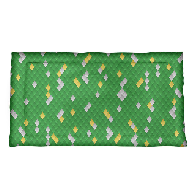 Taie décorative Katelyn Elizabeth, Standard, Microfibre, Vert / Jaune