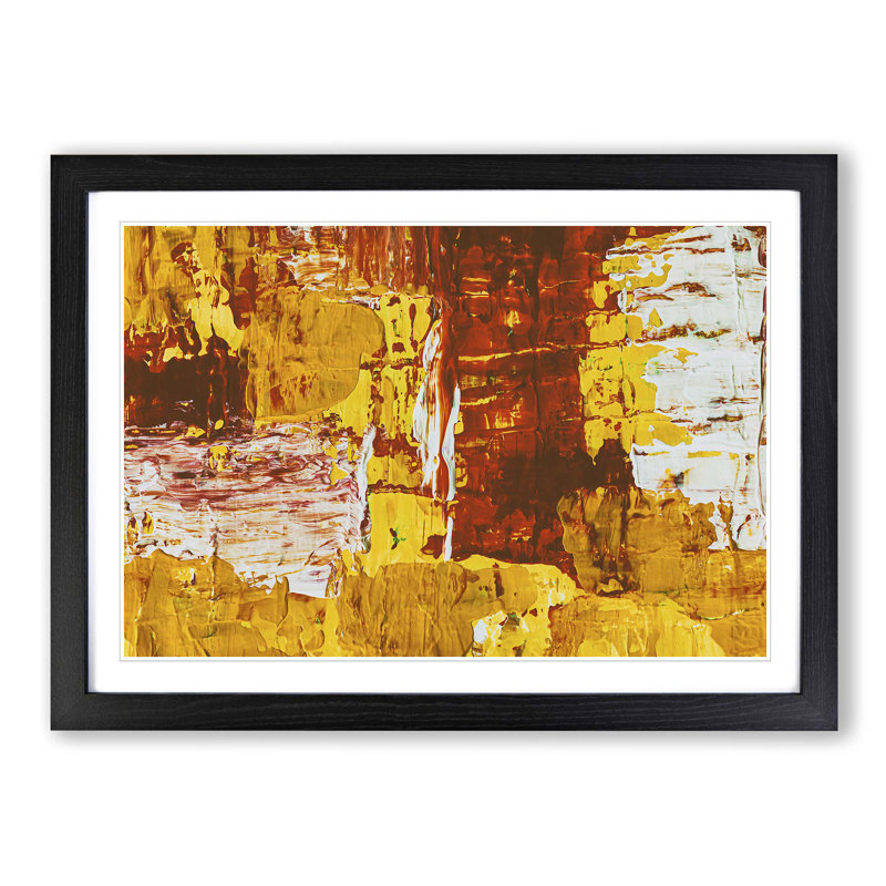 Abstract Art Painting Vol.205 by S.Johnson - Picture Frame Painting Print, Black Framed, 27cm H x 36cm W x 2cm D