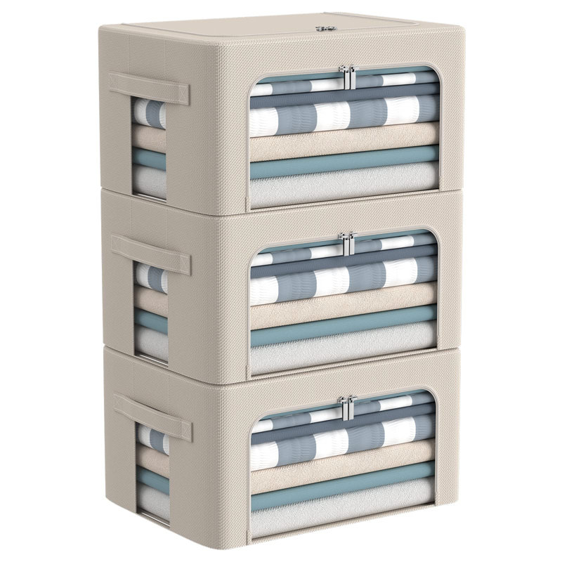 Boîte de rangement 3Pack, Beige