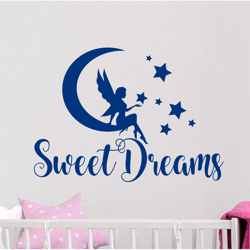Décalcomanie murale lune rêves, Bleu